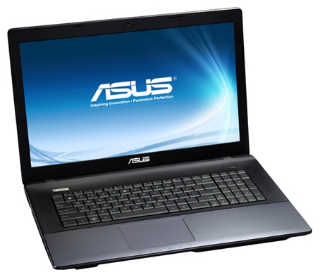 ASUS K75DE (A6 4400M 2700 Mhz/17.3"/1600x900/4096Mb/1000Gb/DVD-RW/Wi-Fi/Bluetooth/DOS)