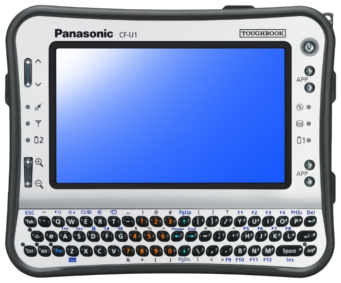 Panasonic TOUGHBOOK CF-U1 (Atom Z530 1600 Mhz/5.6"/1024x600/2048Mb/64Gb/DVD нет/Wi-Fi/Bluetooth/Win 7 Prof)