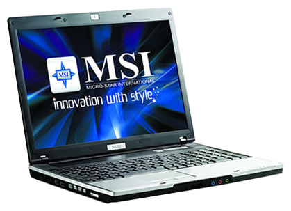 MSI PR600 (Core 2 Duo T7100 1800 Mhz/15.4"/1280x800/1024Mb/120.0Gb/DVD-RW/Wi-Fi/Win Vista HP)