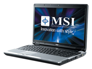 MSI EX620 (Core 2 Duo T7350 2000 Mhz/16.0"/1366x768/4096Mb/320.0Gb/DVD-RW/Wi-Fi/Bluetooth/Win Vista HP)