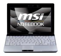 MSI Wind U123 (Atom N280 1660 Mhz/10.2"/1024x600/1024Mb/160.0Gb/DVD нет/Wi-Fi/Bluetooth/WinXP Home)