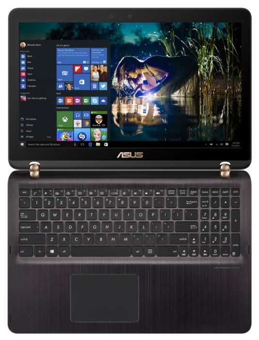 ASUS ZenBook Flip UX560UX (Intel Core i7 6500U 2500 MHz/15.6"/1920x1080/12Gb/2256Gb HDD+SSD/DVD нет/NVIDIA GeForce GTX 950M/Wi-Fi/Bluetooth/Win 10 Home)