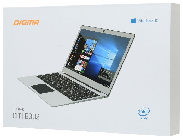 Digma Ноутбук Digma CITI E302 (Intel Core m3 7Y30 1000 MHz/13.3"/1920x1080/4Gb/64Gb SSD/DVD нет/Intel HD Graphics 615/Wi-Fi/Bluetooth/Windows 10 Home)
