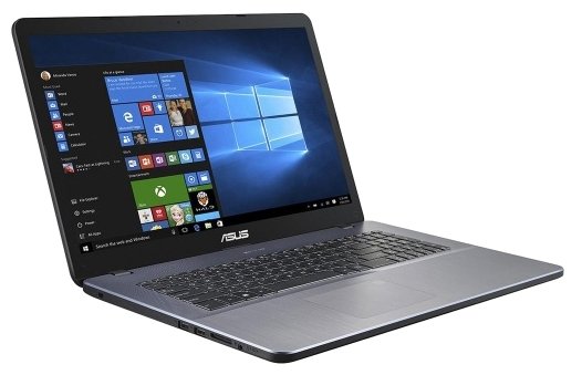 ASUS Ноутбук ASUS VivoBook 17 A705UQ (Intel Core i7 8550U 1800 MHz/17.3"/1600x900/8Gb/1000Gb HDD/DVD-RW/NVIDIA GeForce 940MX/Wi-Fi/Bluetooth/Windows 10 Home)