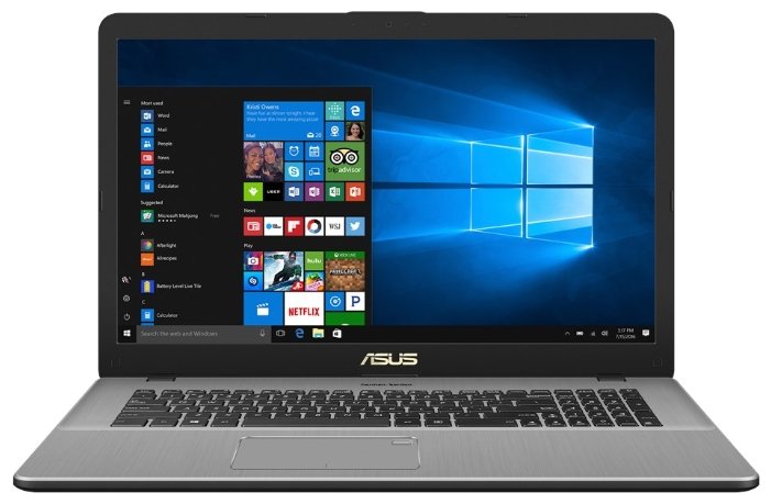 ASUS Ноутбук ASUS VivoBook Pro 17 N705UD (Intel Core i7 8550U 1800 MHz/17.3"/1920x1080/16Gb/1128Gb HDD+SSD/DVD нет/NVIDIA GeForce GTX 1050/Wi-Fi/Bluetooth/Windows 10 Home)