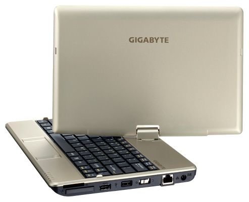 GIGABYTE Ноутбук GIGABYTE T1000P (Atom N470 1830 Mhz/10.1"/1366x768/2048Mb/320Gb/DVD нет/Wi-Fi/Bluetooth/Win 7 HP)