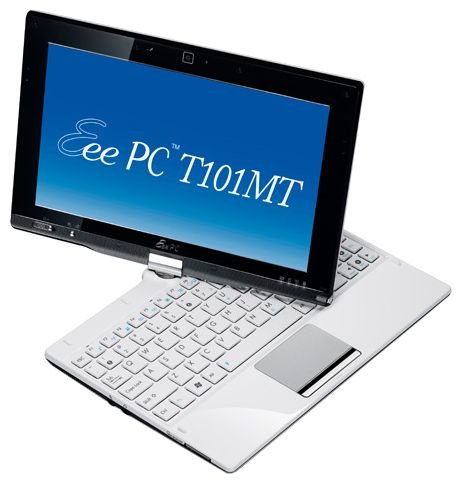 ASUS Ноутбук ASUS Eee PC T101MT (Atom N455 1660 Mhz/10.1"/1024x600/1024Mb/160Gb/DVD нет/Wi-Fi/Win 7 Starter)